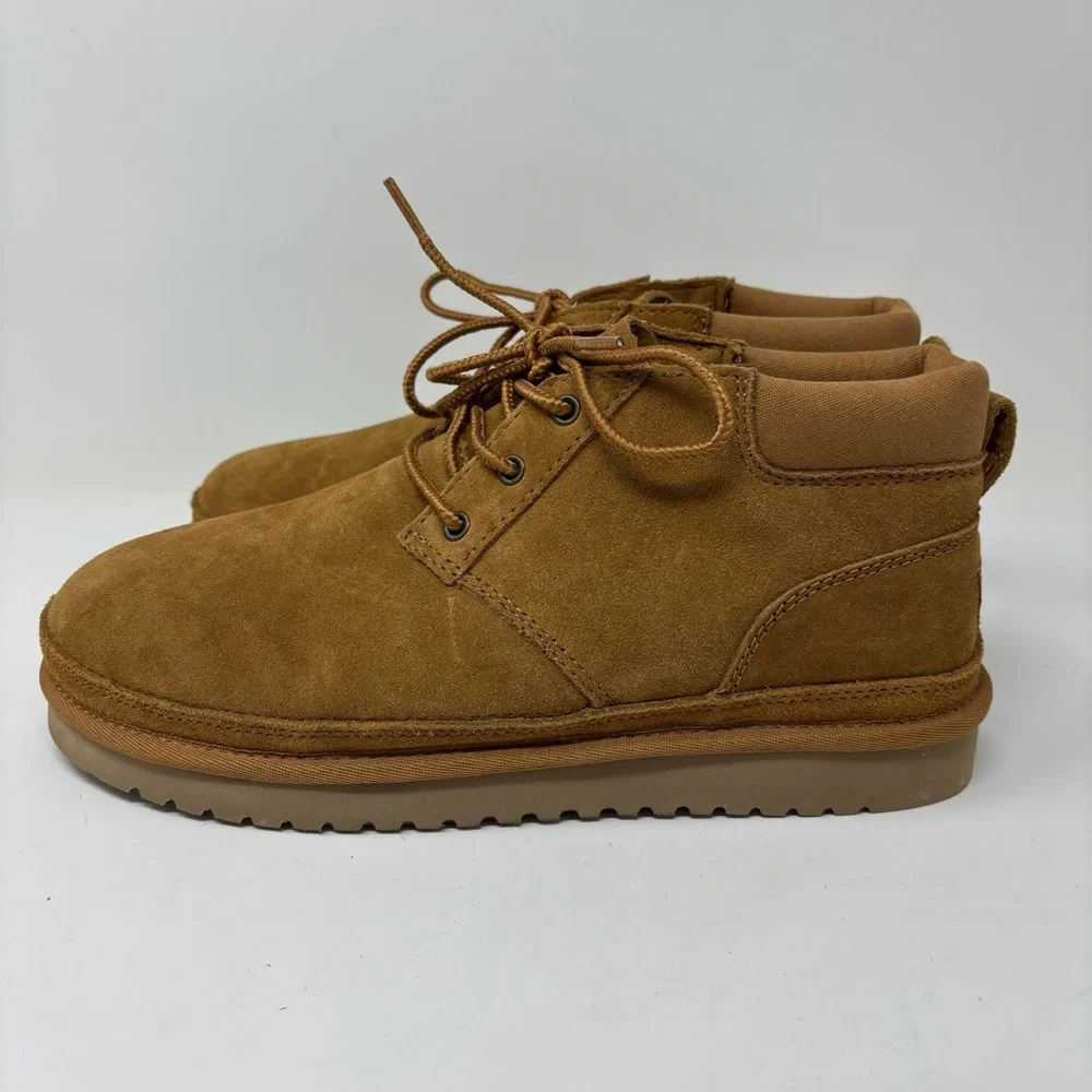 Koolaburra by UGG Advay Chestnut Lace Up Fur Boots Size 10 - Picture 2 of 12